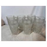 6 vintage Anchor Hocking Wexford cups