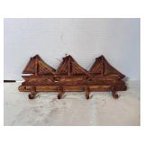 cast metal 4-hook key rack