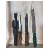 Lot of various fishing knifes