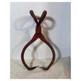 vintage cast iron ice tongs