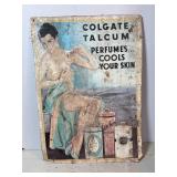 vintage Colgate Talcum Powder chromolithograph met