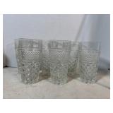 6 vintage Anchor Hocking Wexford tumblers