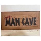 Vintage wooden man cave wall art