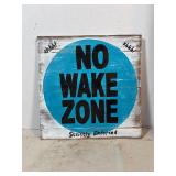 No wake zone wall sign