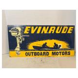 Evinrude Outboard Motors metal advertising sign