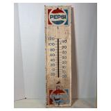 vintage Pepsi-Cola metal advertising thermometer
