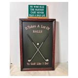 Vintage golf wall decor