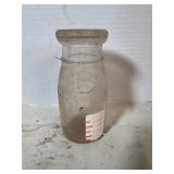 vintage glass milk bottle
