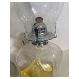 Vintage glass oil lamps
