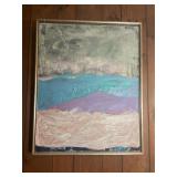Framed Abstract landscape painting