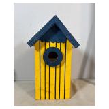 Hand-painted yellow bird house