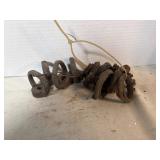 antique hand-forged iron hook or ring