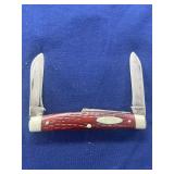 vintage Case XX Trapper folding knife featuring ji