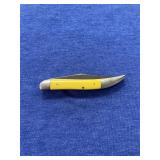 vintage yellow Case XX fisherman's pocketknife wit