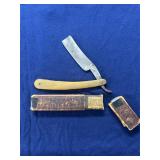 vintage H. Boker & CO straight razor in original b