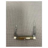 vintage Case XX two-blade pocket knife with stag h