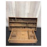 Antique wooden boxes