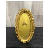Antique gold baroque oval frame