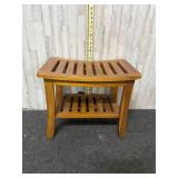 Solid wood spa bench