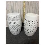 White metal stand/end table