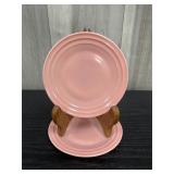 Pastel pink Hazel Atlas small plates