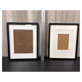 Two wall hanging picture frames