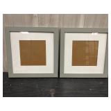 Gray wooden square picture frames