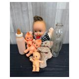 vintage dolls & bottles