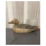 Hand carved wooden duck decoy