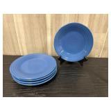 5 Fiesta wear Blue salad Plates