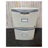 Plastic two drawer file cabinet