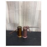 Pair of vintage oil cans