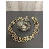 Vintage silver colored tastevin/sommelier's tastin