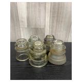 Hemingway clear glass antique insulators