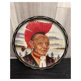 Native American metal tray
