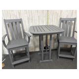 Grey polywood nauticals outdoor table & chairs