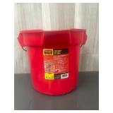 heavy-duty red Rubbermaid Utility Bucket