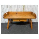 Wooden bench seat