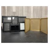 Black & gold colored multi opening collage frames
