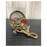 antique keys & wire basket