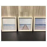 3 framed ocean pictures by artist Marmont