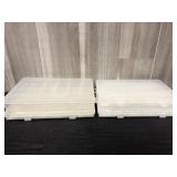 4 clear plastic fishing tackle storage boxes