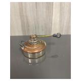 vintage silver-plated and copper alcohol/spirit bu