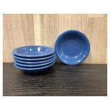 6 Fiesta wear blue fruit bowls