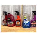 Car washes and wheel and tire cleaner lot