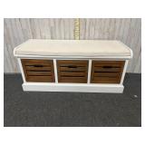 white storage bench