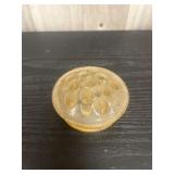 vintage glass frog pen holder