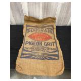 antique Purgrain Seed burlap sack