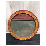 Vintage child's chalkboard with wooden tiles