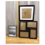 Three wooden themed picture frames